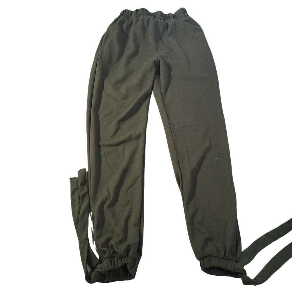 Fashion Nova Womens Olive Green Elastic Waist Pull On Jogger Pant Size Small